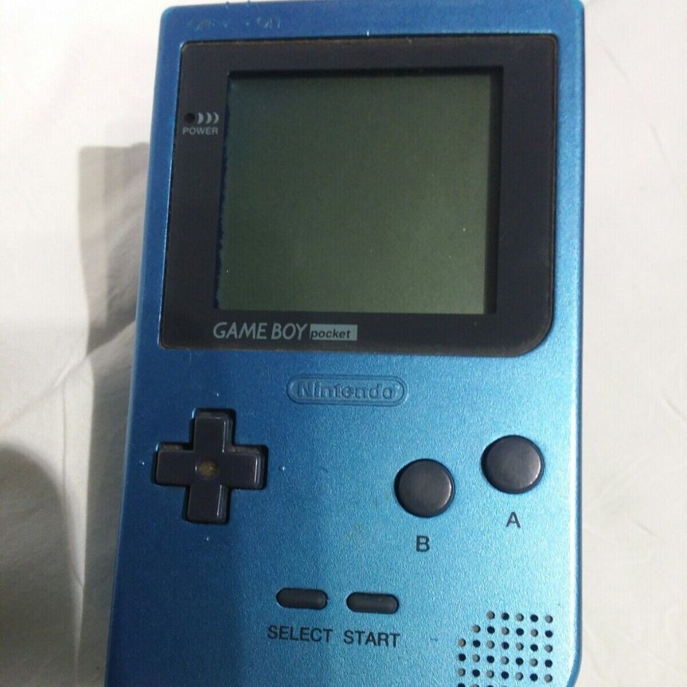 1989-1996 Nintendo GameBoy Pocket Color Teal Blue MGB-001 Game WORKS!